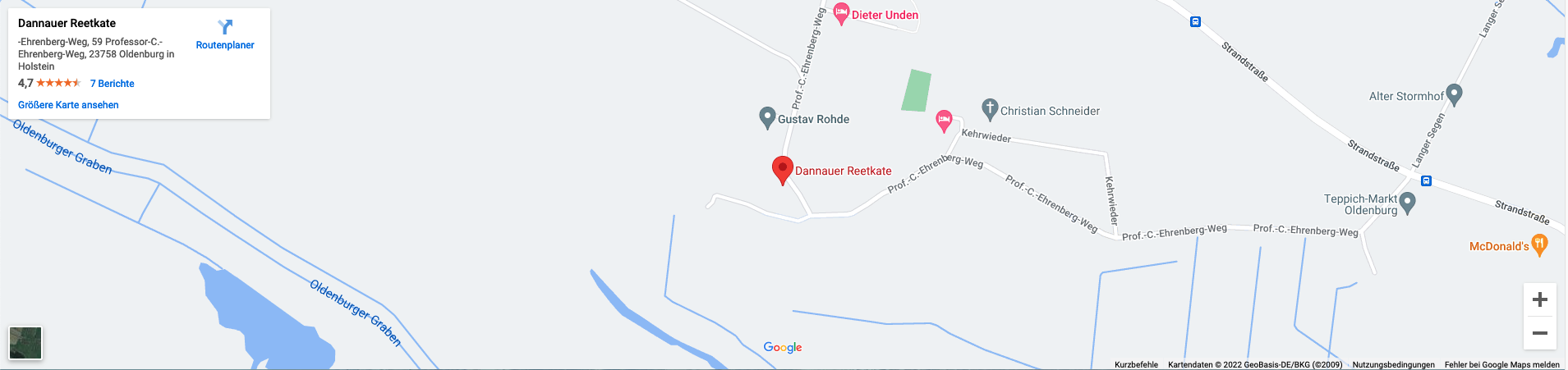 Google Map Reetkate  Ostsee